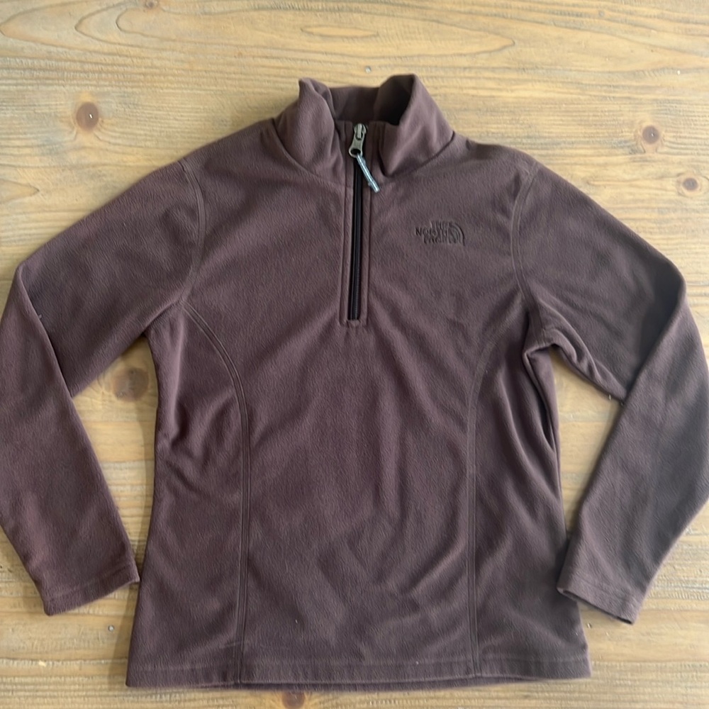 North Face fleece quarter zip girls S